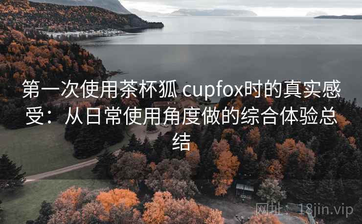 第一次使用茶杯狐 cupfox时的真实感受:从日常使用角度做的综合体验总结 第一次使用茶杯狐 cupfox时的真实感受:从日常使用角度做的综合体验总结